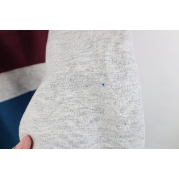 Vintage 90s Streetwear Mens Large Panel Color Block Collared Pullover Sweatshirt - Picture 4 of 13